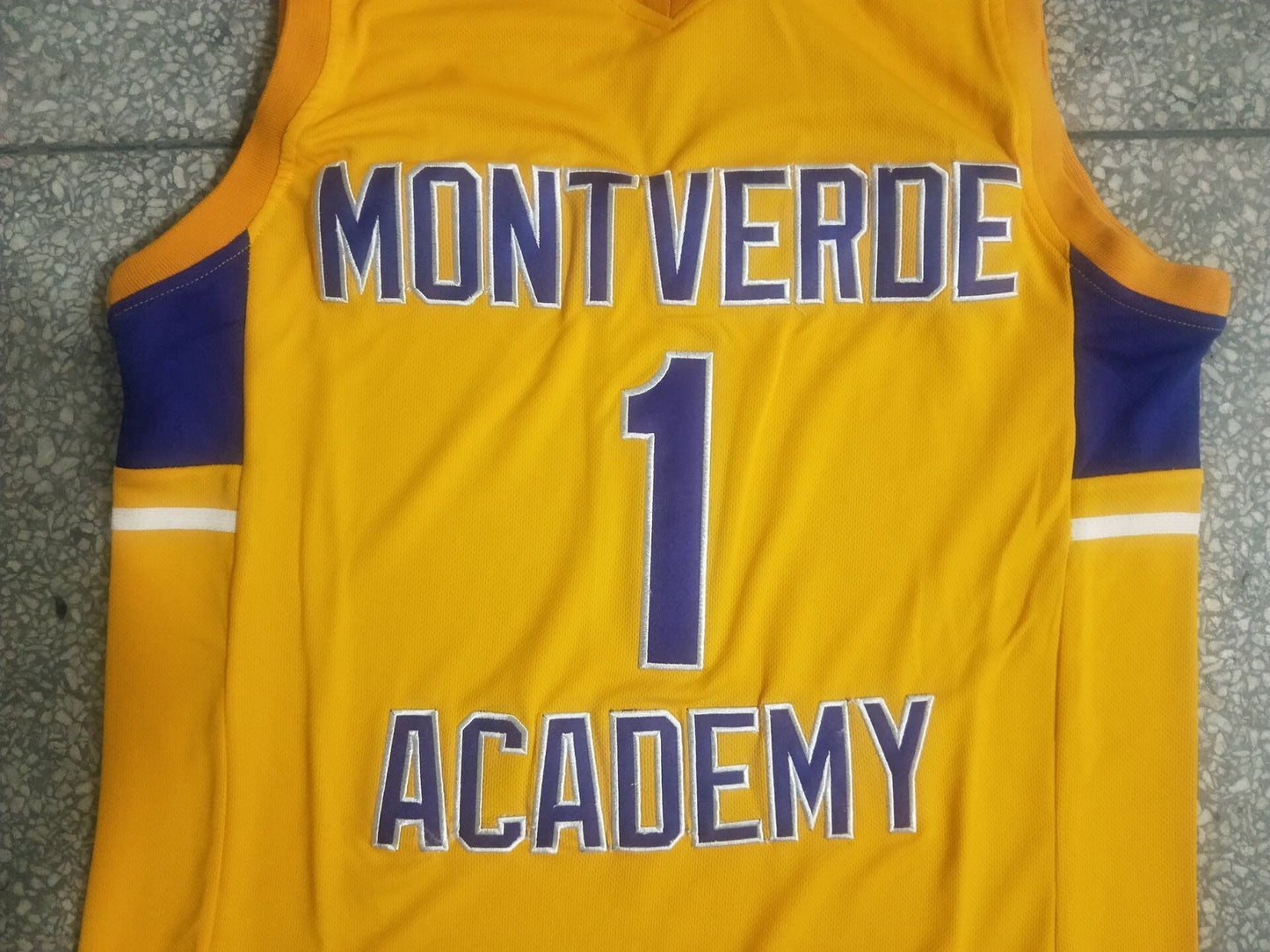 1 Cade Cunningham High School 1 # - Yellow Jersey Style 2 College Football Jersey football jersey product view 1