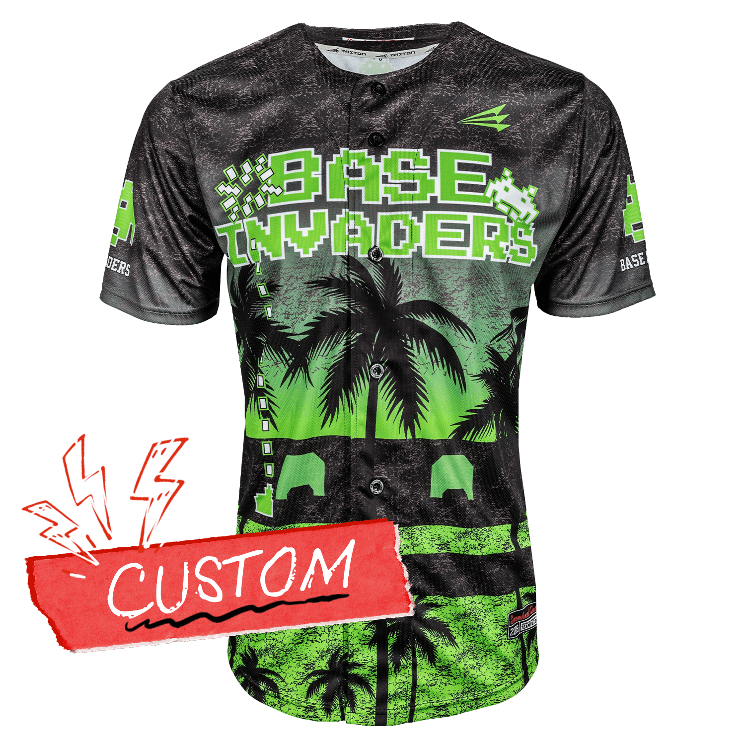 Base Invaders Lifestyle Baseball Jersey *CUSTOM* baseball jersey product view 1
