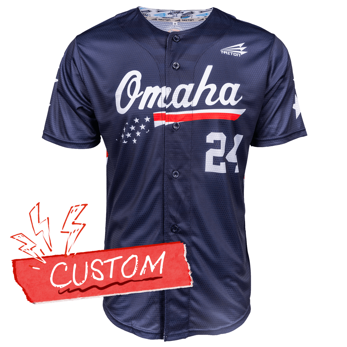 Omaha World Series Baseball Jersey *CUSTOM* (USA) baseball jersey product view 1