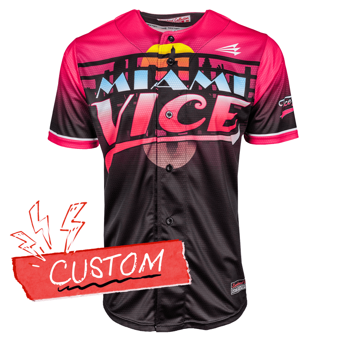 Miami Vice Lifestyle Baseball Jersey *CUSTOM* baseball jersey product view 1