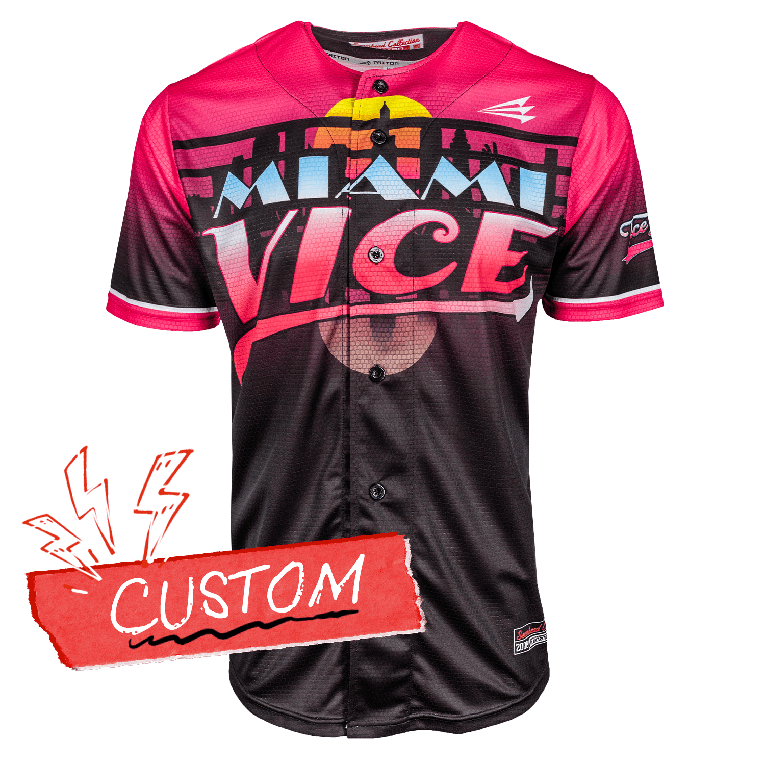 Miami Vice Lifestyle Baseball Jersey *CUSTOM* baseball jersey product view 1