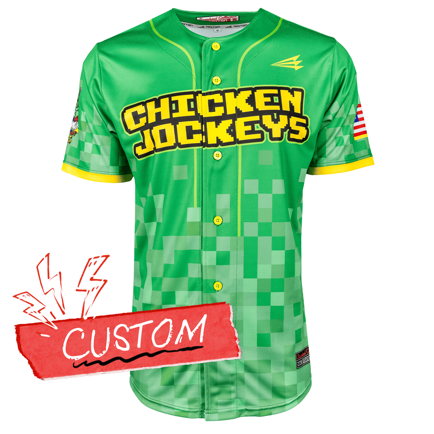 Chicken Jockeys Lifestyle Baseball Jersey *CUSTOM* baseball jersey product view 1