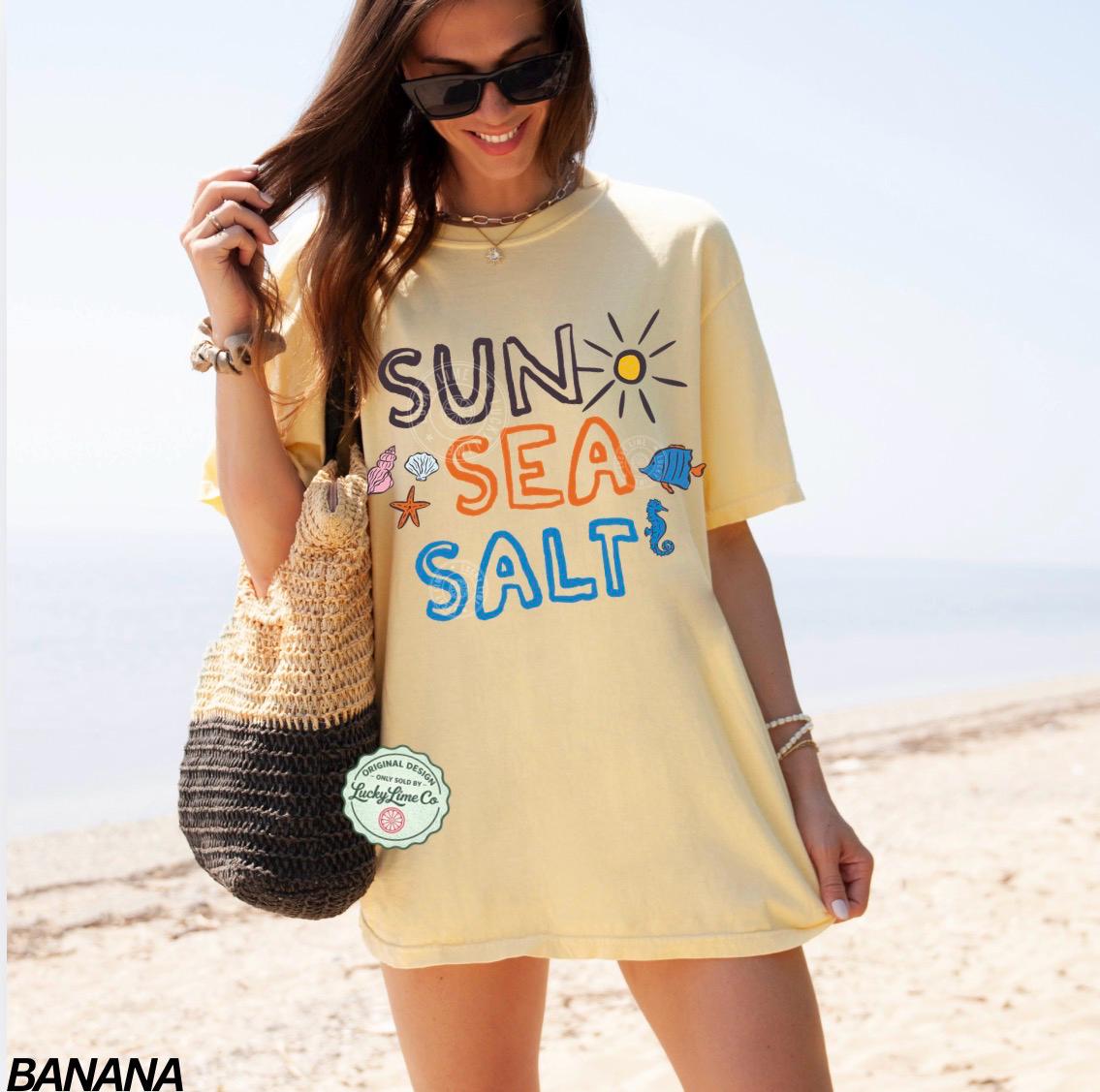 Summer Beach Retro Seashell Vacation Beachy Outfits - Adult & Kids T-Shirts, Sweatshirts & Hoodies apparel design preview 3