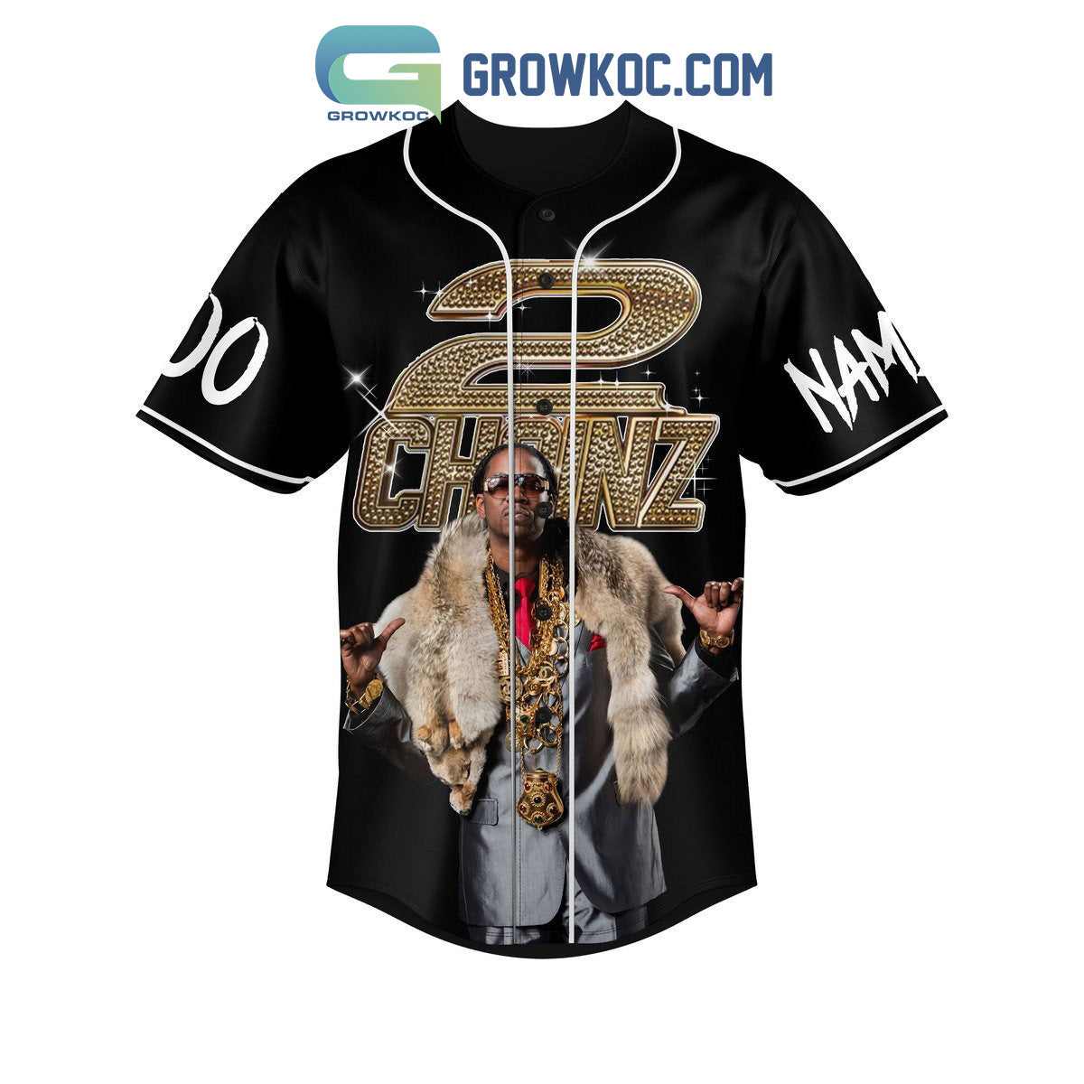 2 Chainz Im So High I Can Sing To A Chandelier Personalized Baseball Jersey baseball jersey product view 3