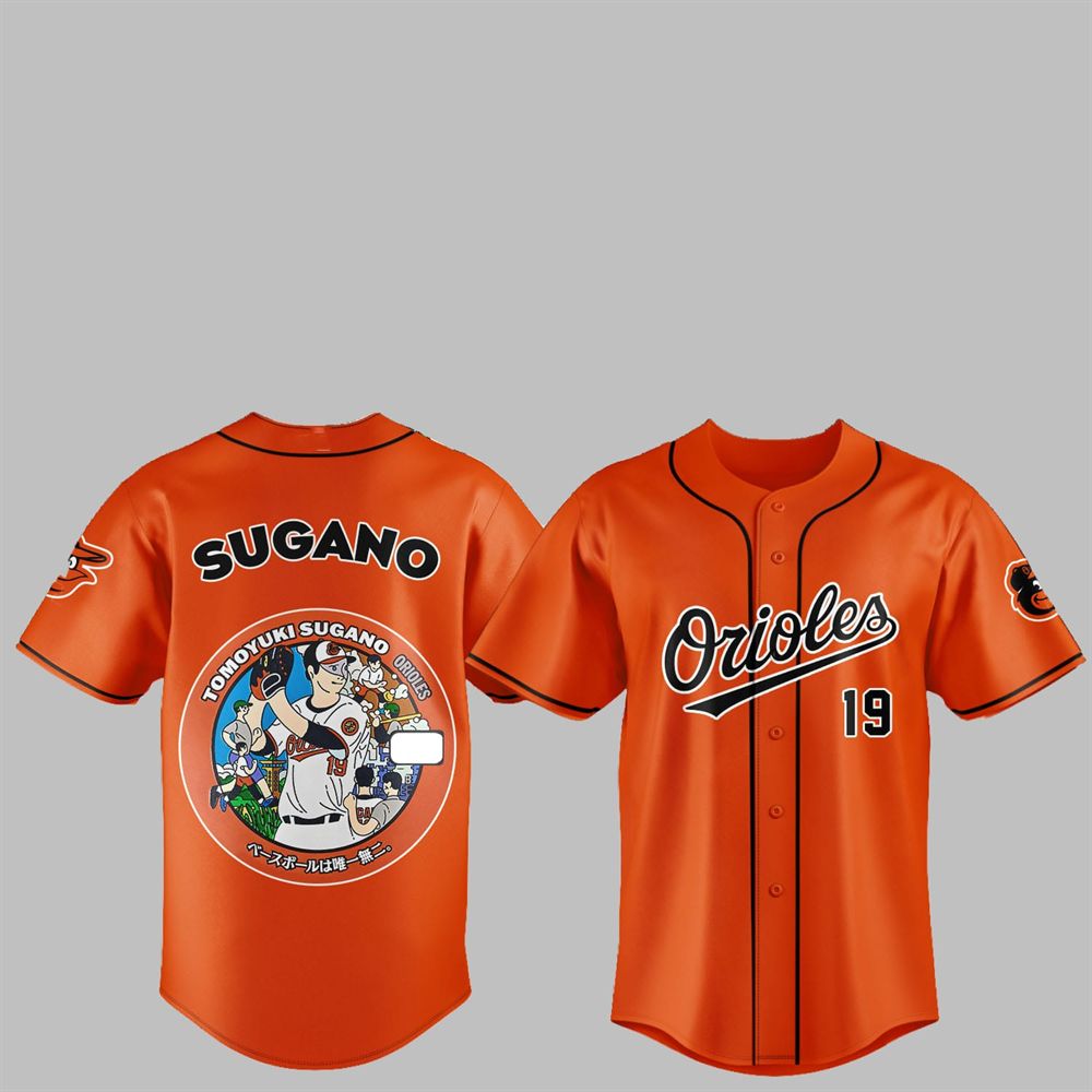 Orioles Japan Rising Stars Tomoyuki Sugano Jersey - Grishko.com baseball jersey product view 2