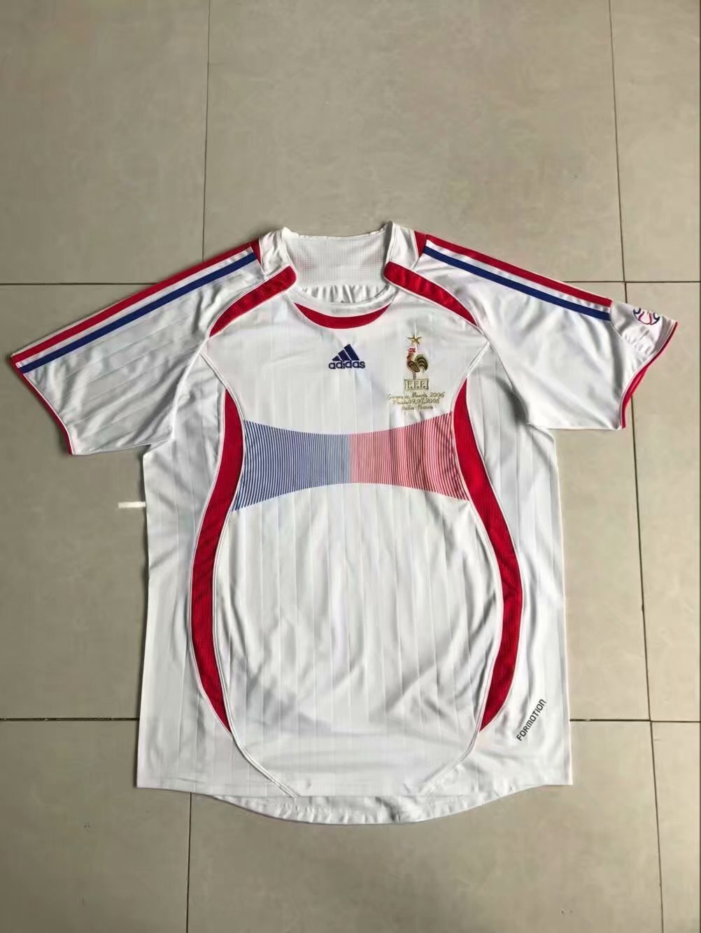 2006 FRANCE AWAY RETRO Soccer Jersey sports jersey product view 1