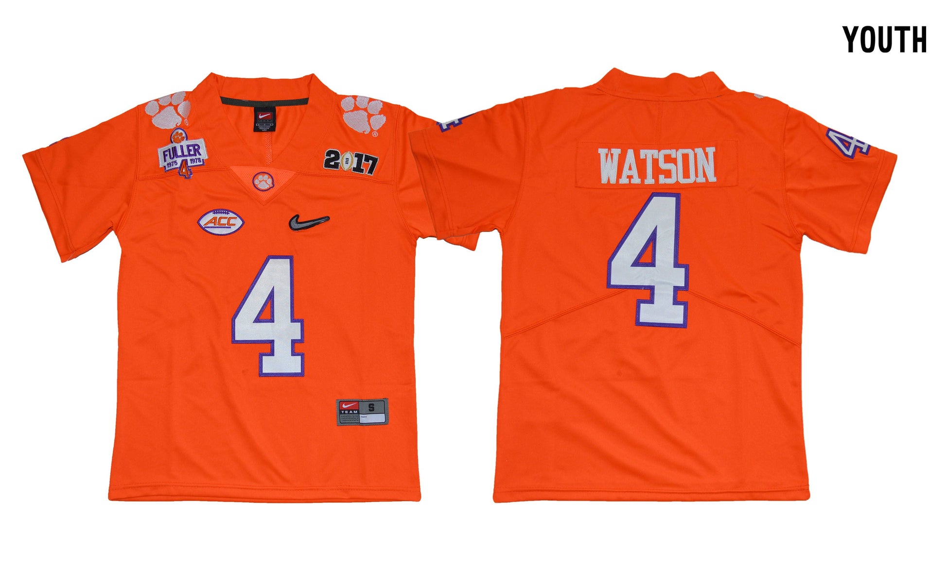 2017 Clemson Tigers 4 Youth Diamond Edition College Football Jersey football jersey product view 1