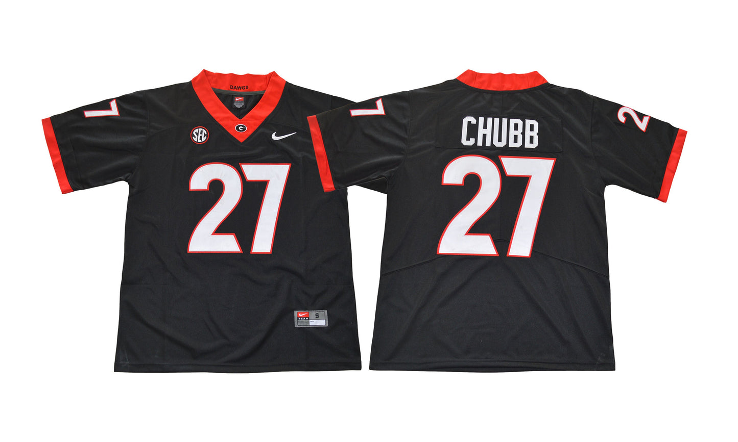 2017 Georgia Bulldogs 27 Black College Football Jersey football jersey product view 1