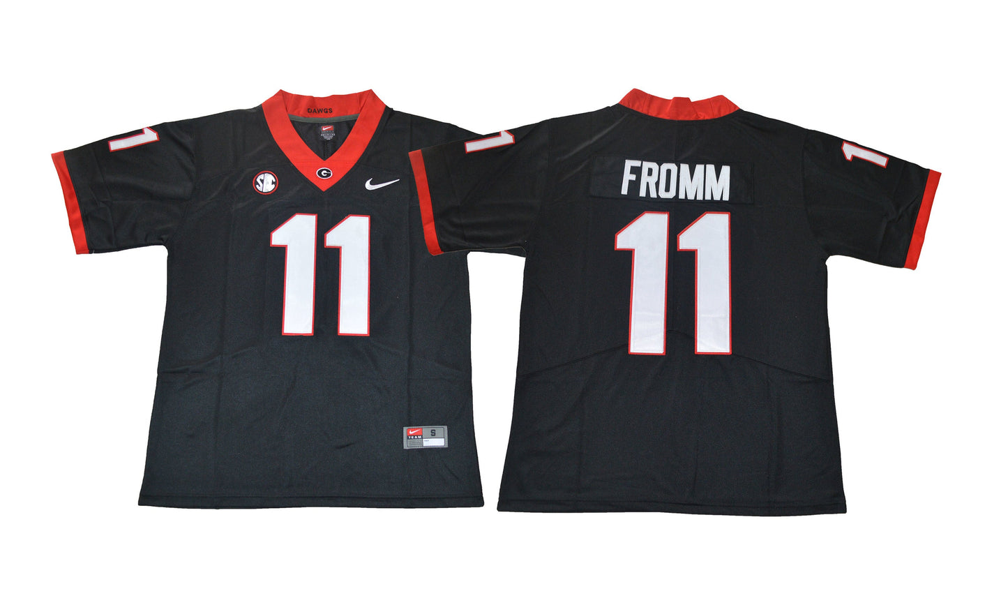 2017 Georgia Bulldogs Black 11 College Football Jersey football jersey product view 1