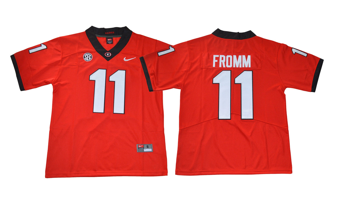 2017 Georgia Bulldogs Red 11 College Football Jersey football jersey product view 1