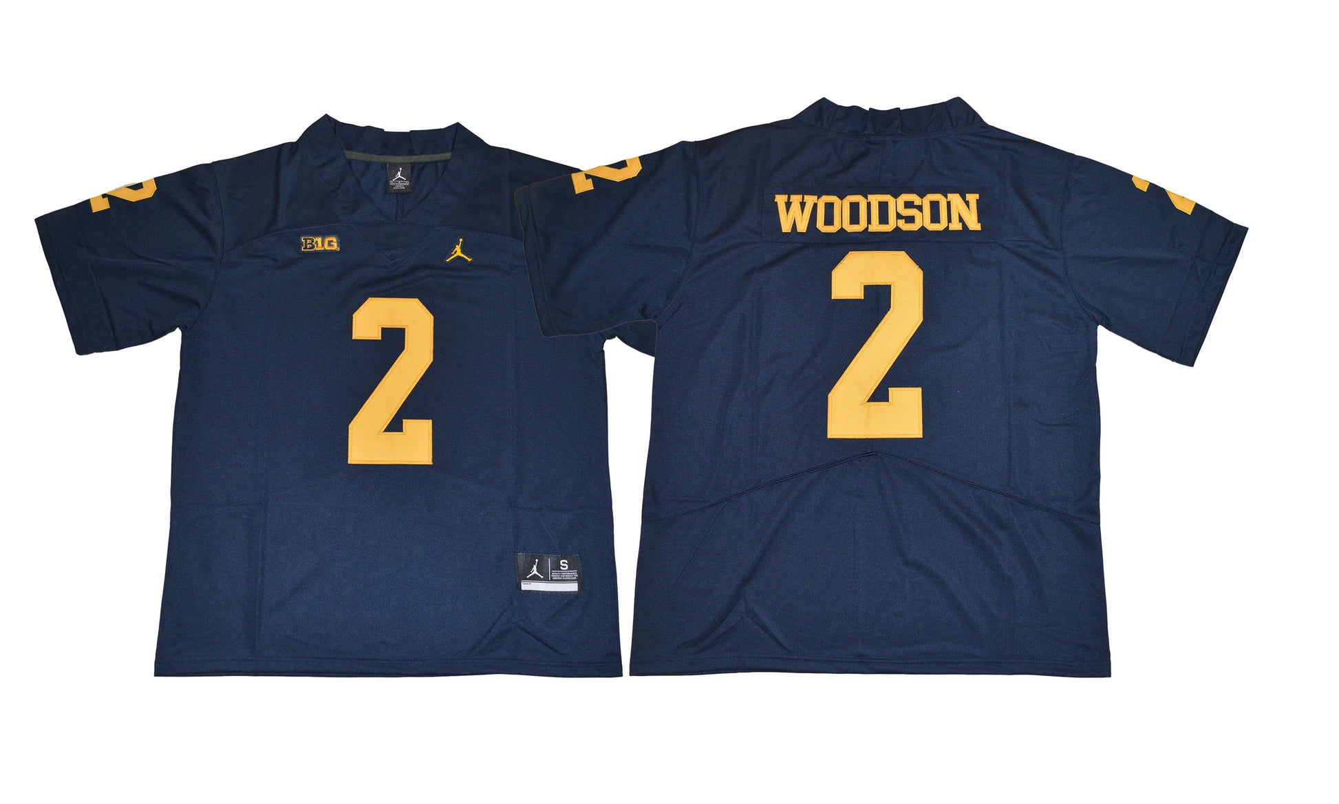 2017 Michigan Wolverines 2 Navy College Football Jersey football jersey product view 1