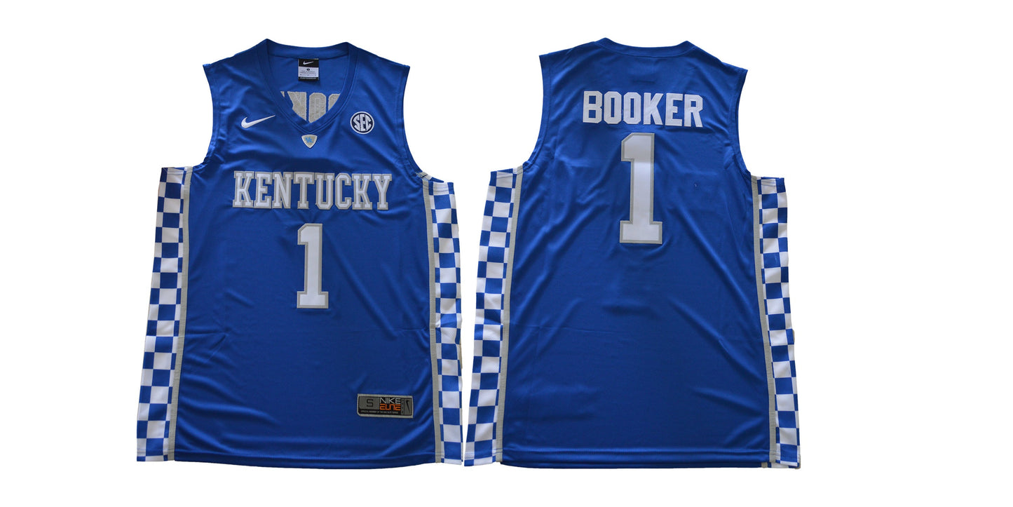 2017 kentucky 1 Booker Blue College Football Jersey football jersey product view 1