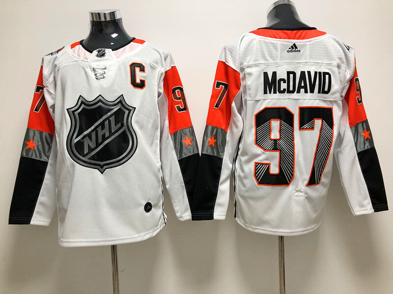 2018 All Star Edmonton Oilers #97 Connor McDavid White Hockey Jersey hockey jersey product view 1