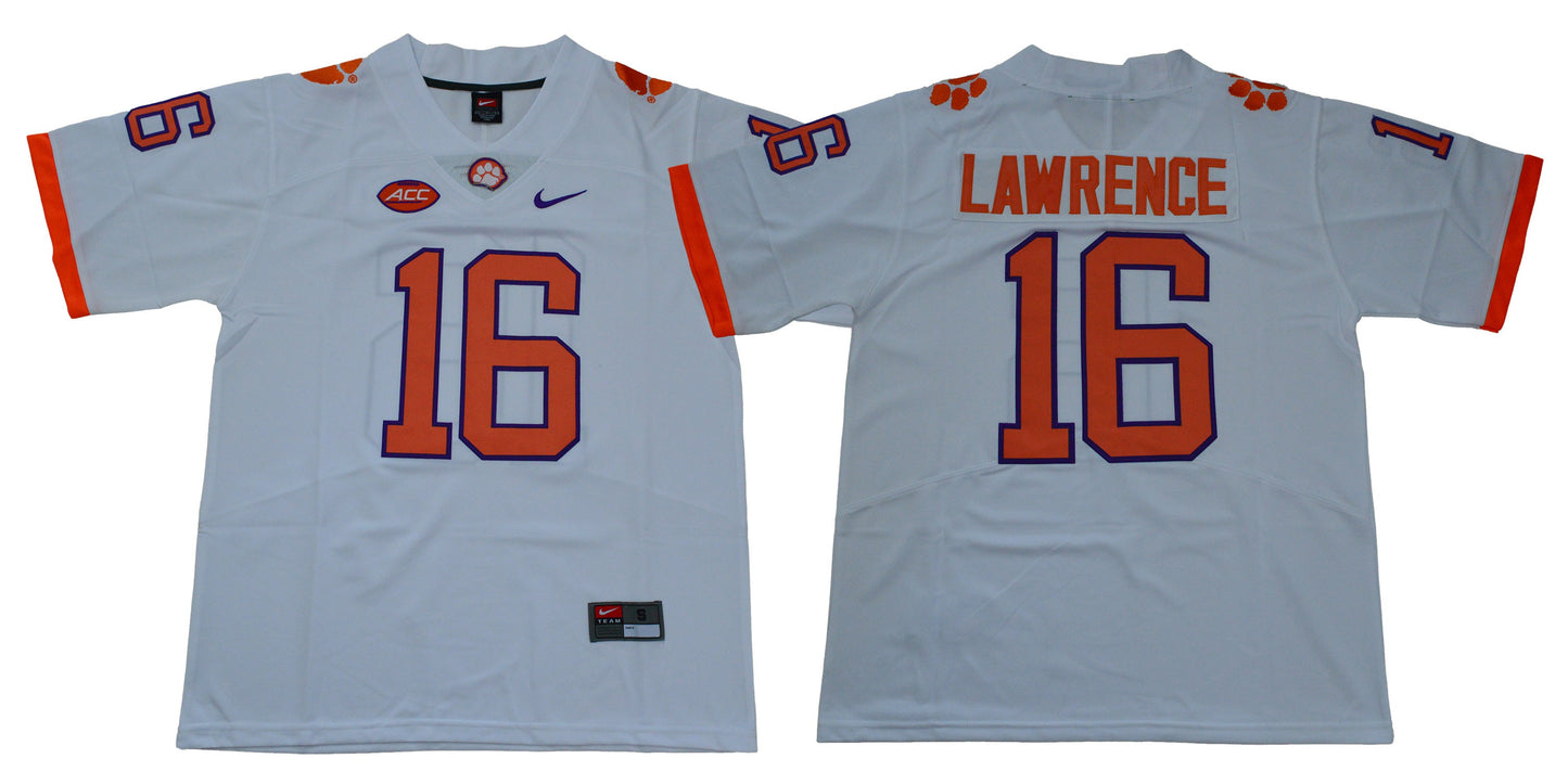 2018 Clemson Tigers 16 White College Football Jersey football jersey product view 1