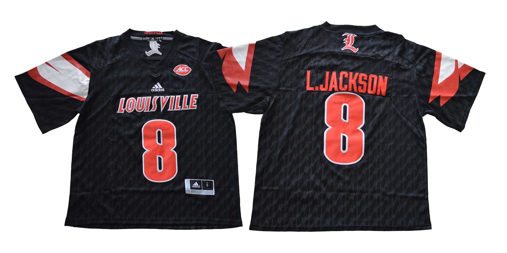2018 Louisville Cardinals 8 New Black College Football Jersey football jersey product view 1