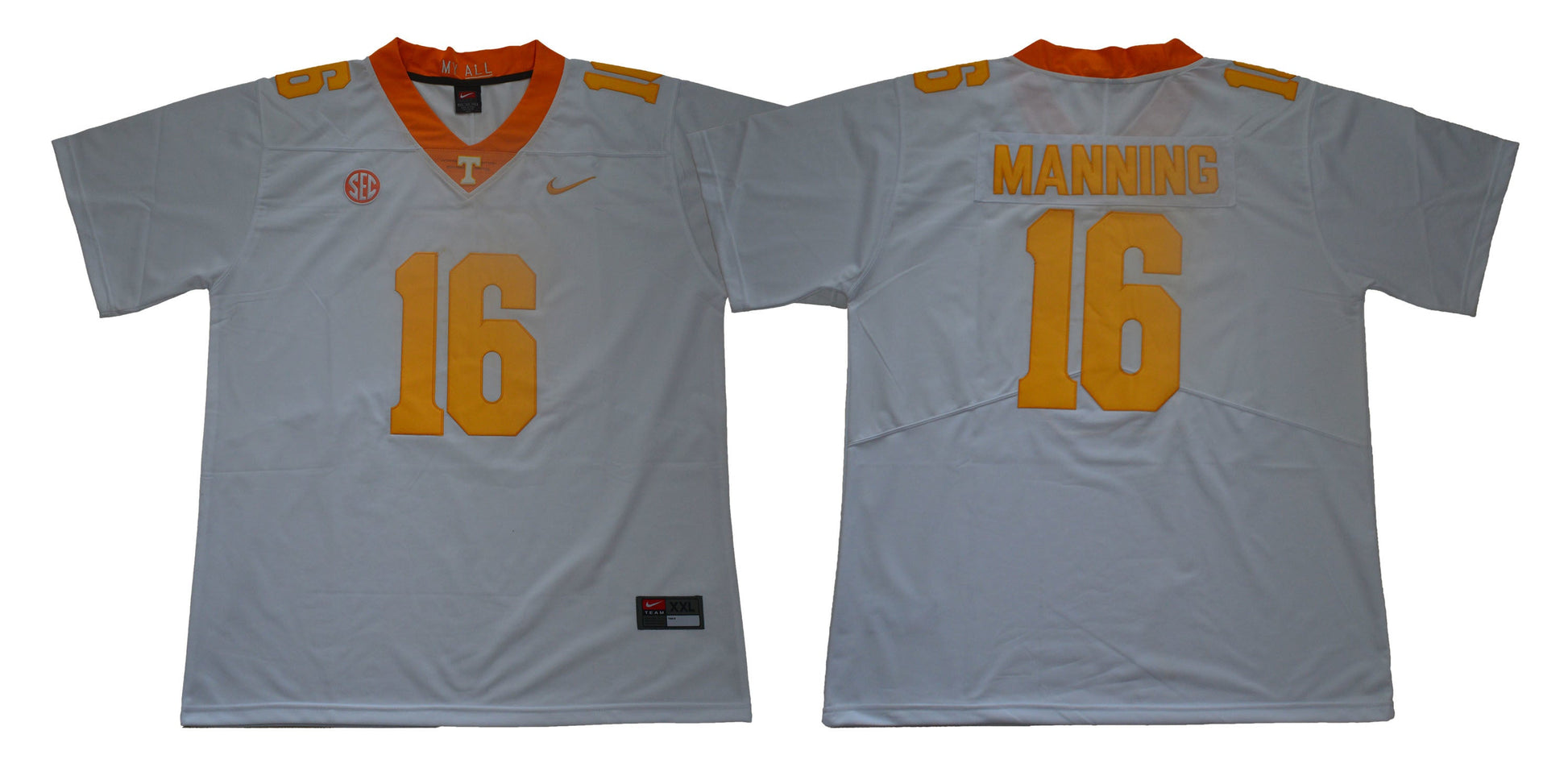 2018 Manning 16 Legend White College Football Jersey football jersey product view 1