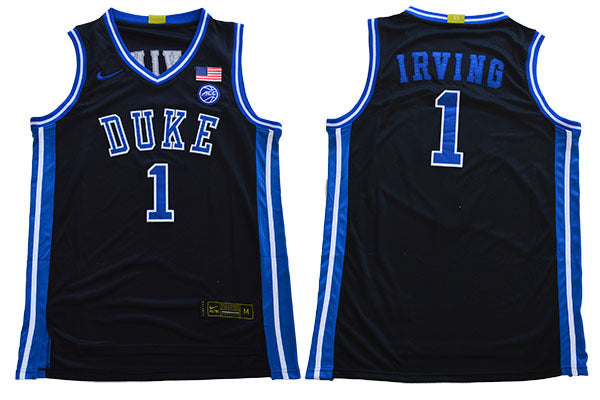 2019 DUKE 1 Irving New Black College Football Jersey football jersey product view 1