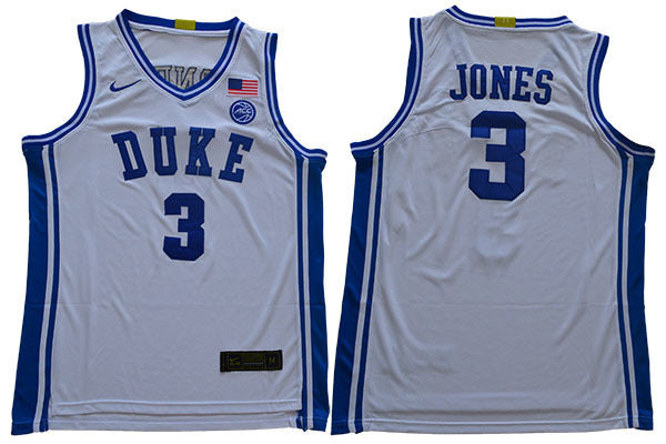 2019 DUKE 3 New White College Football Jersey football jersey product view 1