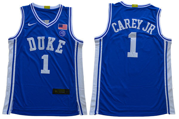 2019 DUKE Carey jr 1 New Blue College Football Jersey football jersey product view 1