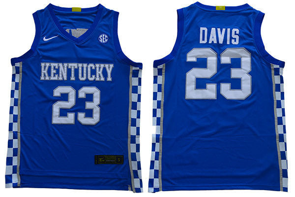 2019 Kentucky 23 Davis Blue College Football Jersey football jersey product view 1