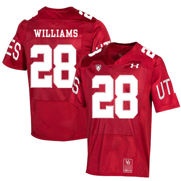 2019 NCAA Football Utah Utes 150th anniversary #28 Joe Williams College Football Jersey football jersey product view 1