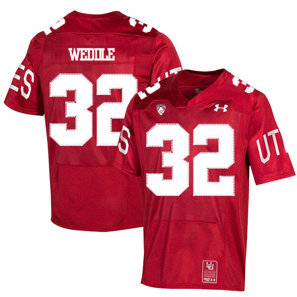 2019 NCAA Football Utah Utes 150th anniversary # 32 Eric Weddle College Football Jersey football jersey product view 1