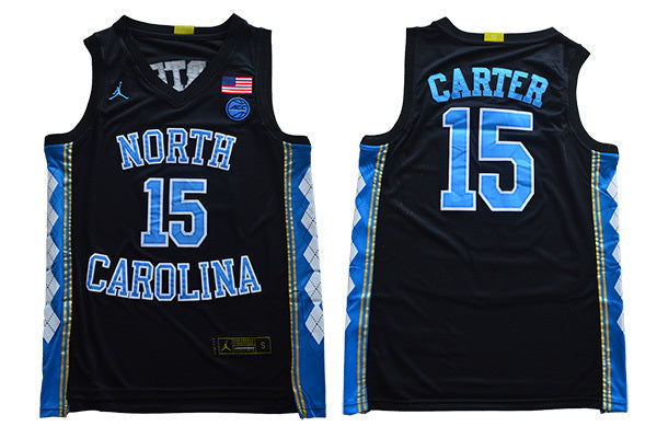 2019 North Carolina 15 Black College Football Jersey football jersey product view 1