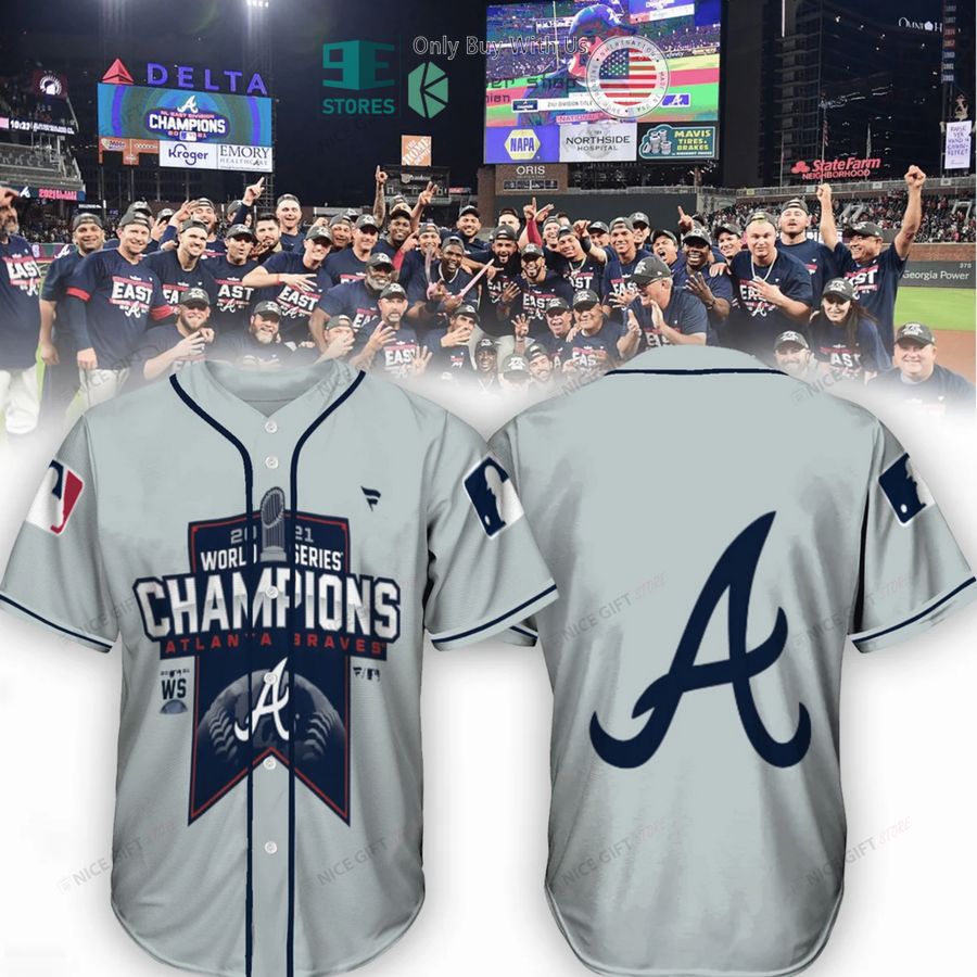 BEST 2021 World Series Champions Atlanta Braves Baseball Jersey baseball jersey product view 1