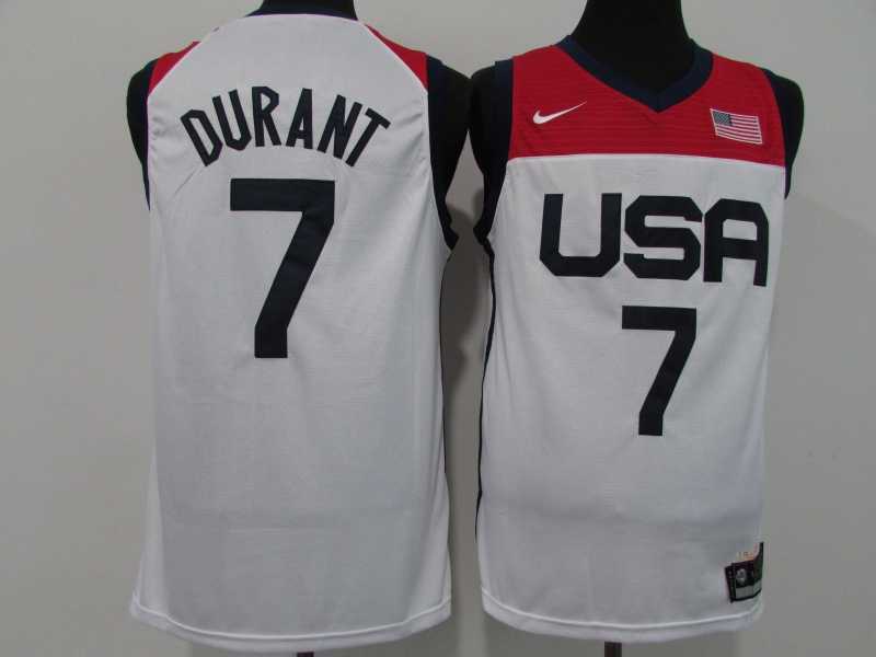2021 USA Tokyo Summer Olympics #7 Durant Style 3 Basketball Jersey basketball jersey product view 1