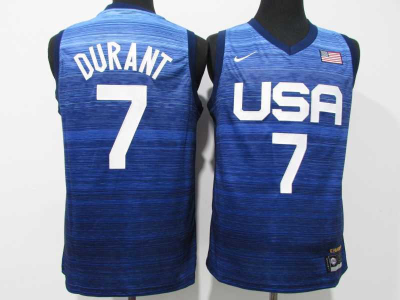 2021 USA Tokyo Summer Olympics #7 Durant Style 4 Basketball Jersey basketball jersey product view 1
