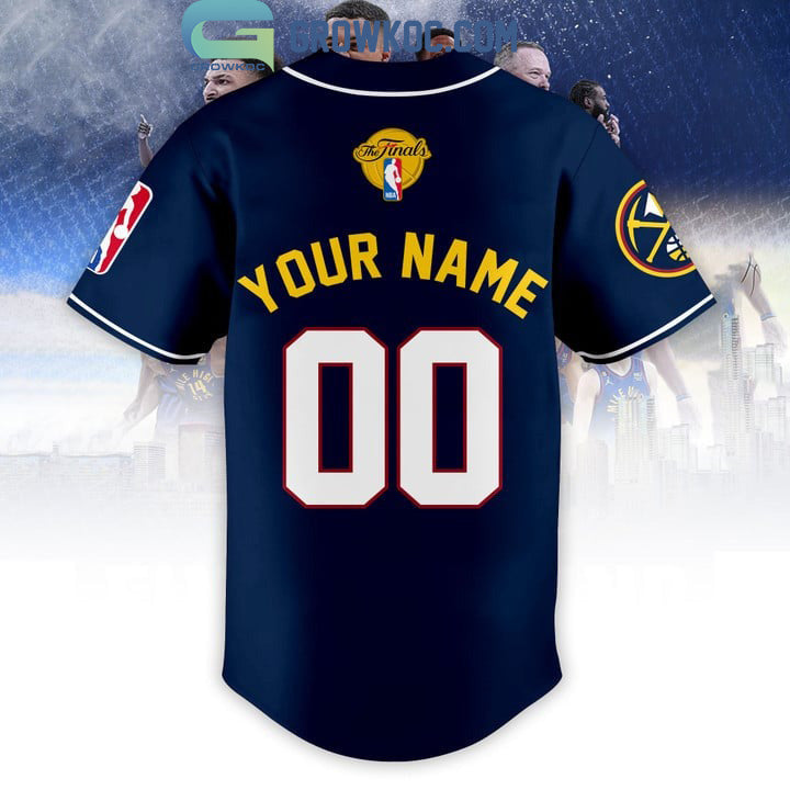 2023 NBA Finals Champions Midnight Blue Design Baseball Jersey baseball jersey product view 3