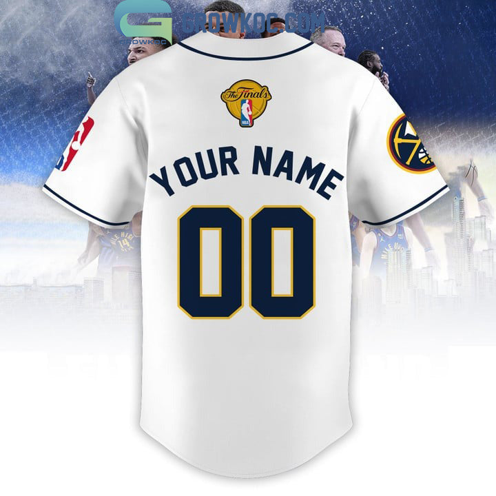 2023 NBA Finals Champions White Design Baseball Jersey baseball jersey product view 3