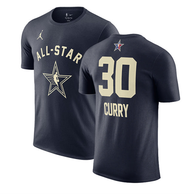2024 All-Star #30 Stephen Curry Navy T-Shirt Style 1 Basketball Jersey basketball jersey product view 1