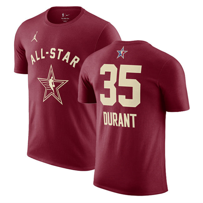 2024 All-Star #35 Kevin Durant Crimson T-Shirt Style 2 Basketball Jersey basketball jersey product view 1