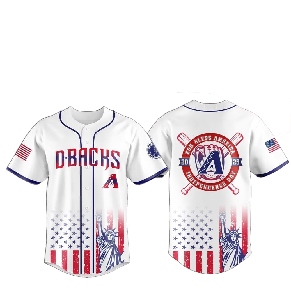 2025 Arizona Diamondbacks 4th Of July Independence Day Jersey - Grishko.com baseball jersey product view 1