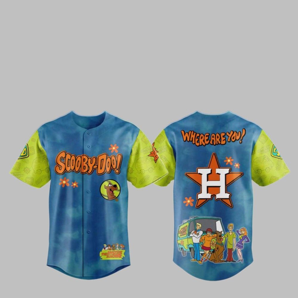 2025 Astros Scooby-Doo Baseball Jersey - Grishko.com baseball jersey product view 1