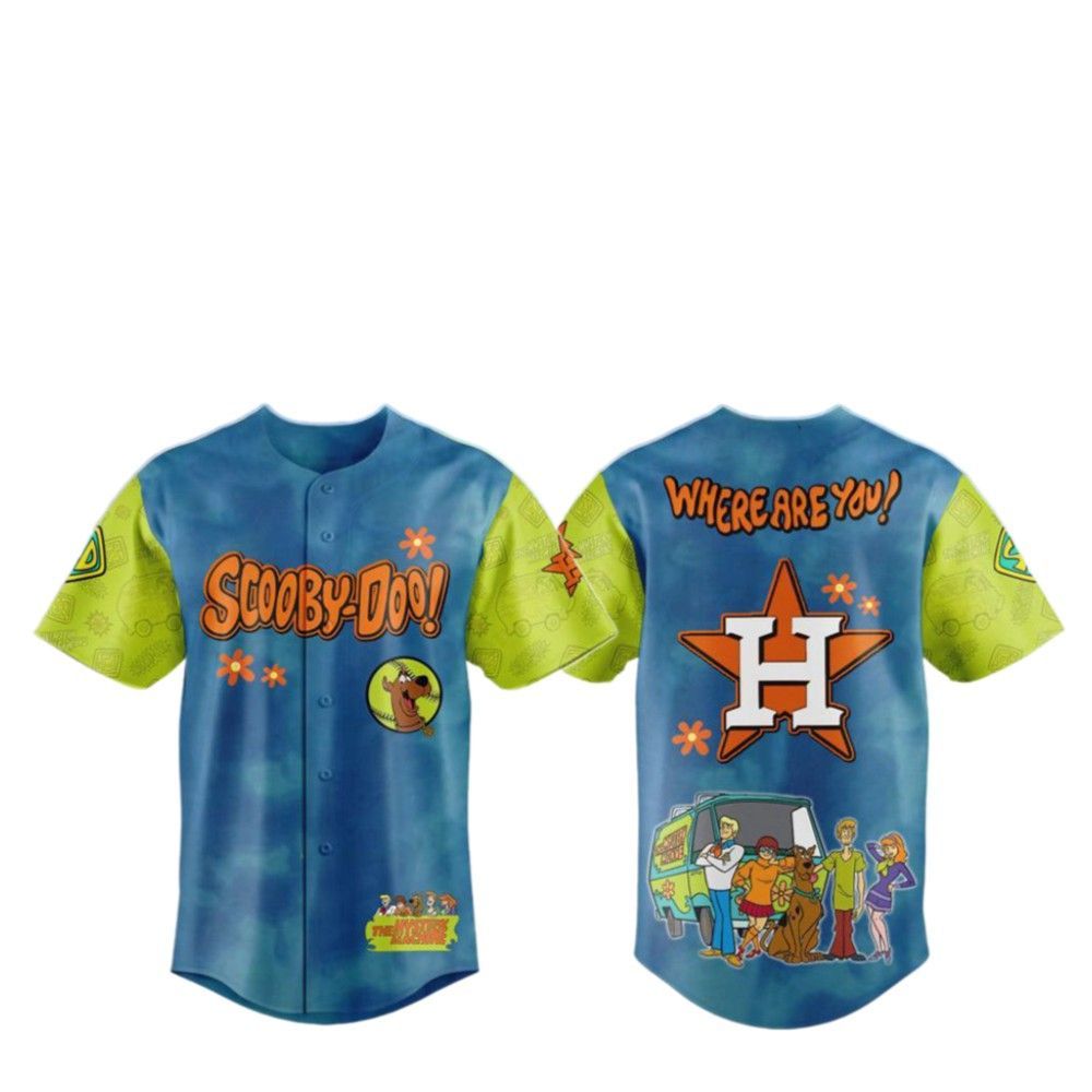 2025 Astros Scooby-Doo Baseball Jersey - Grishko.com baseball jersey product view 2
