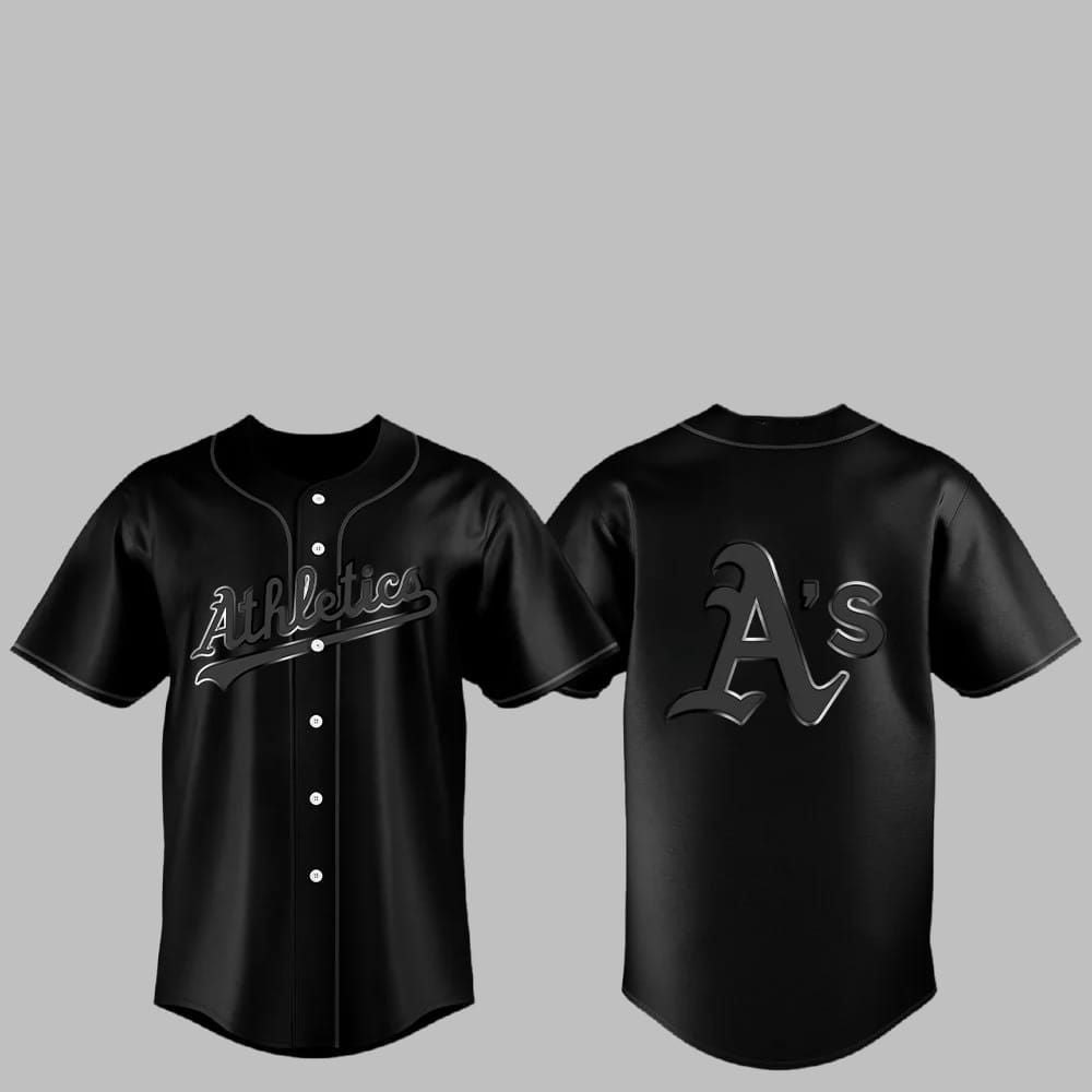 2025 Athletics Back In Black Jersey baseball jersey product view 1