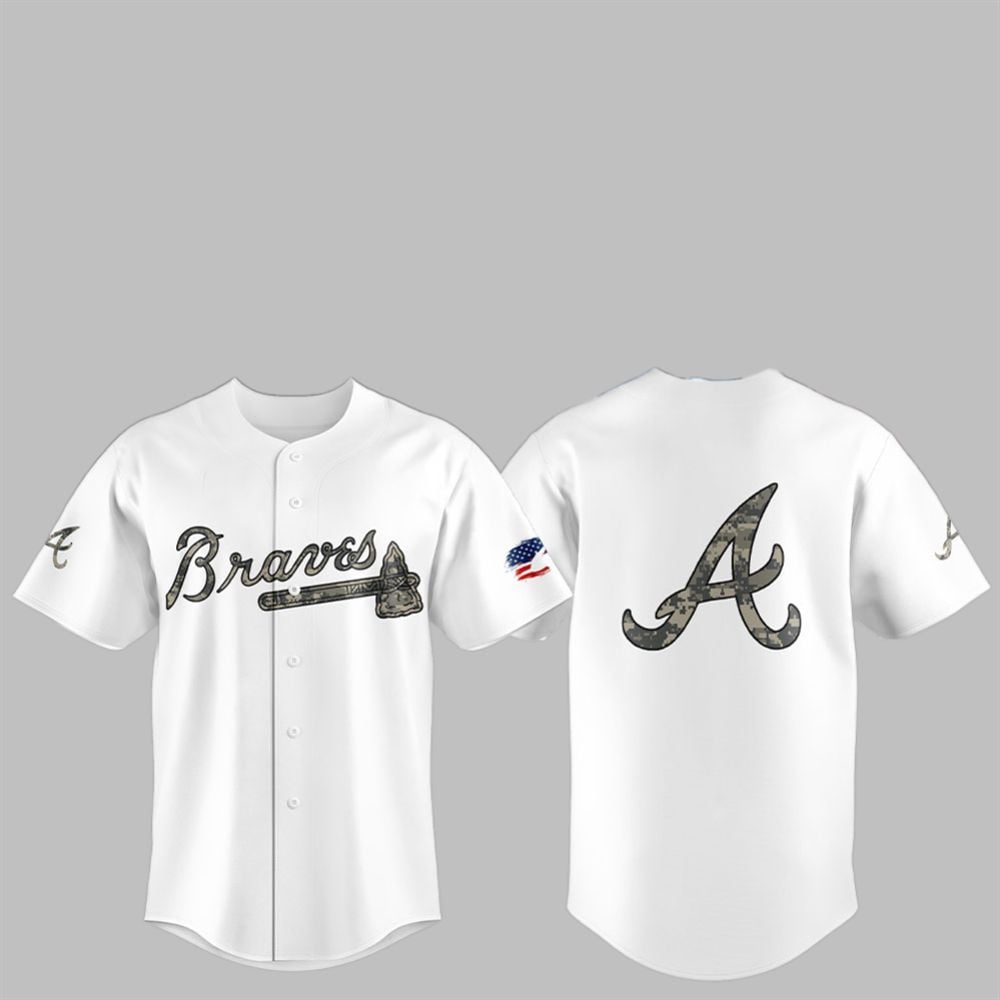 2025 Atlanta Braves Military Appreciation Jersey baseball jersey product view 1