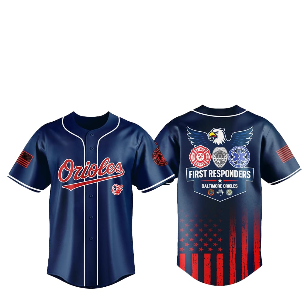 2025 Baltimore Orioles First Responders Night Jersey baseball jersey product view 1
