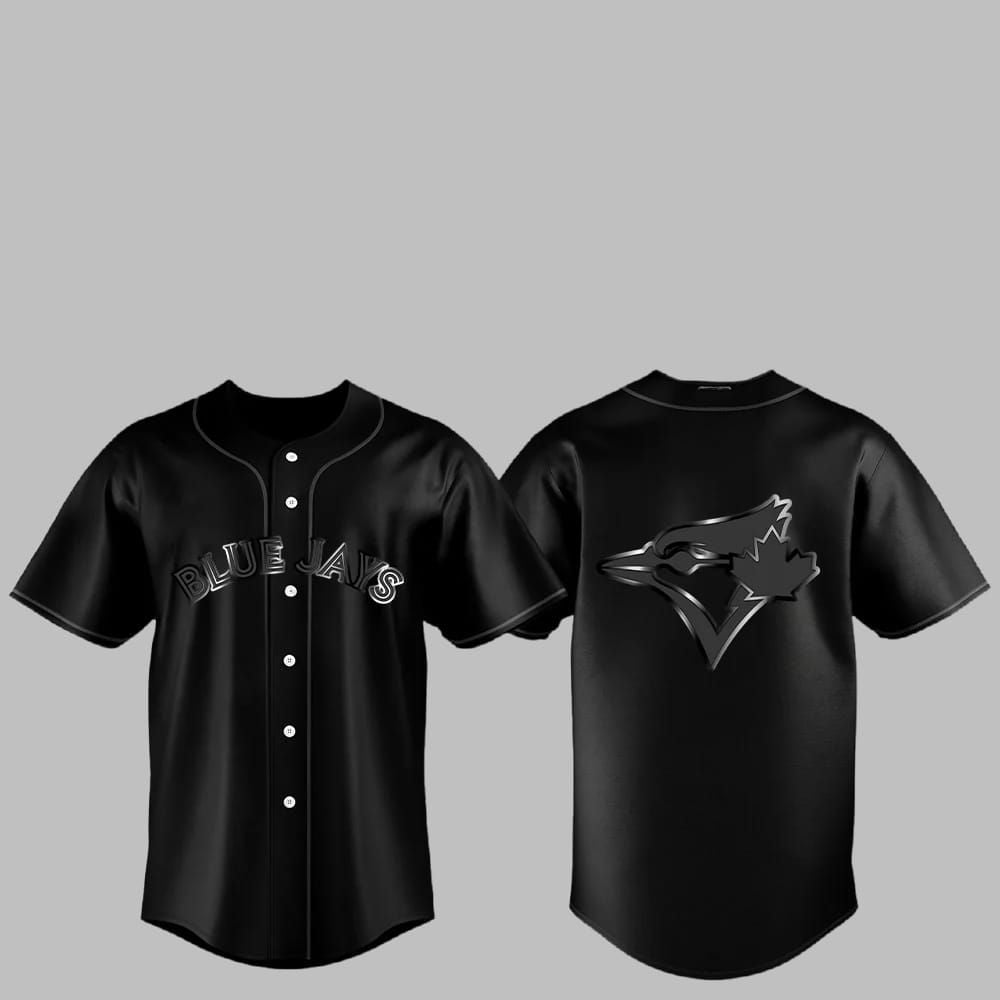 2025 Blue Jays Back In Black Jersey baseball jersey product view 1