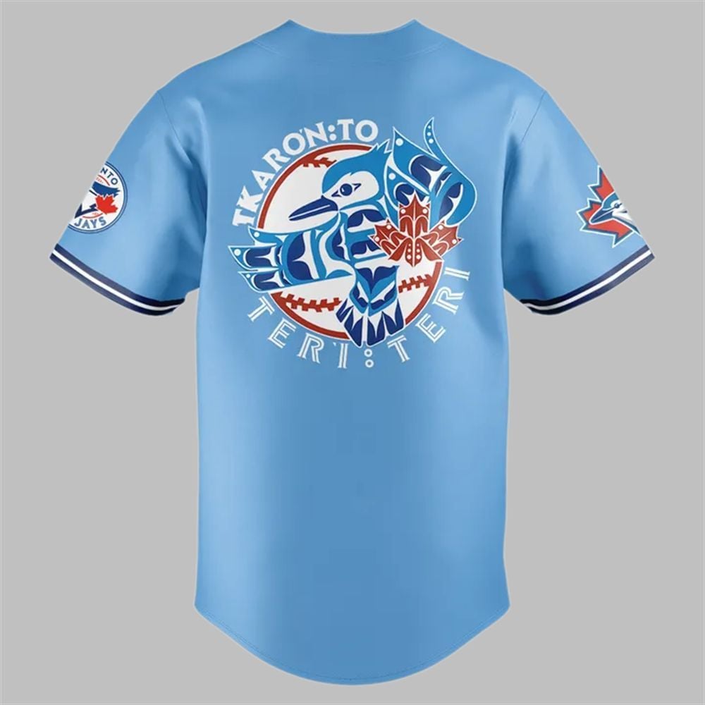 2025 Blue Jays Indigenous Peoples Day Jersey baseball jersey product view 2