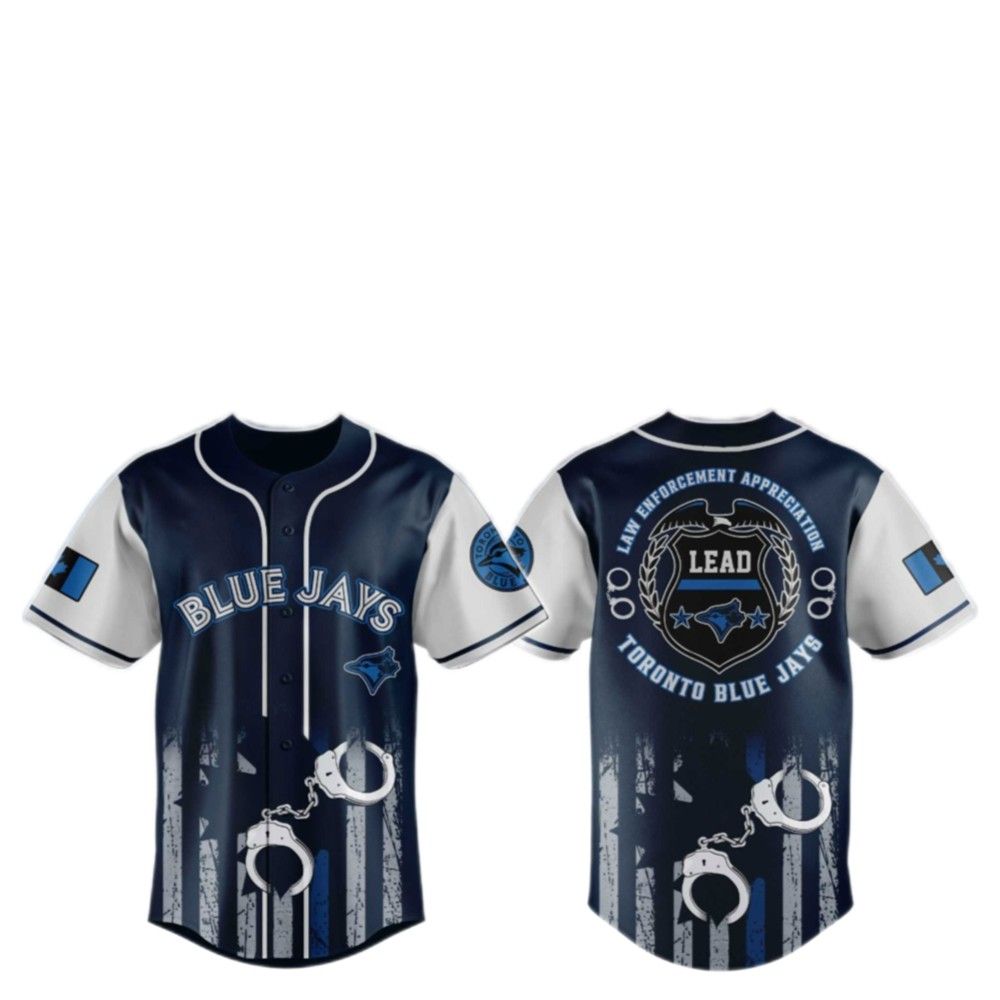 2025 Blue Jays x Law Enforcement Appreciation Day Jersey - Grishko.com baseball jersey product view 2
