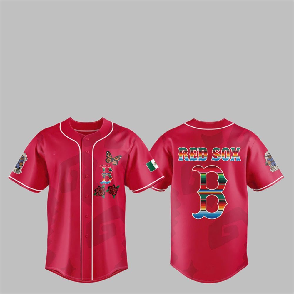 2025 Boston Red Sox MEXICAN HERITAGE NIGHT Jersey baseball jersey product view 1