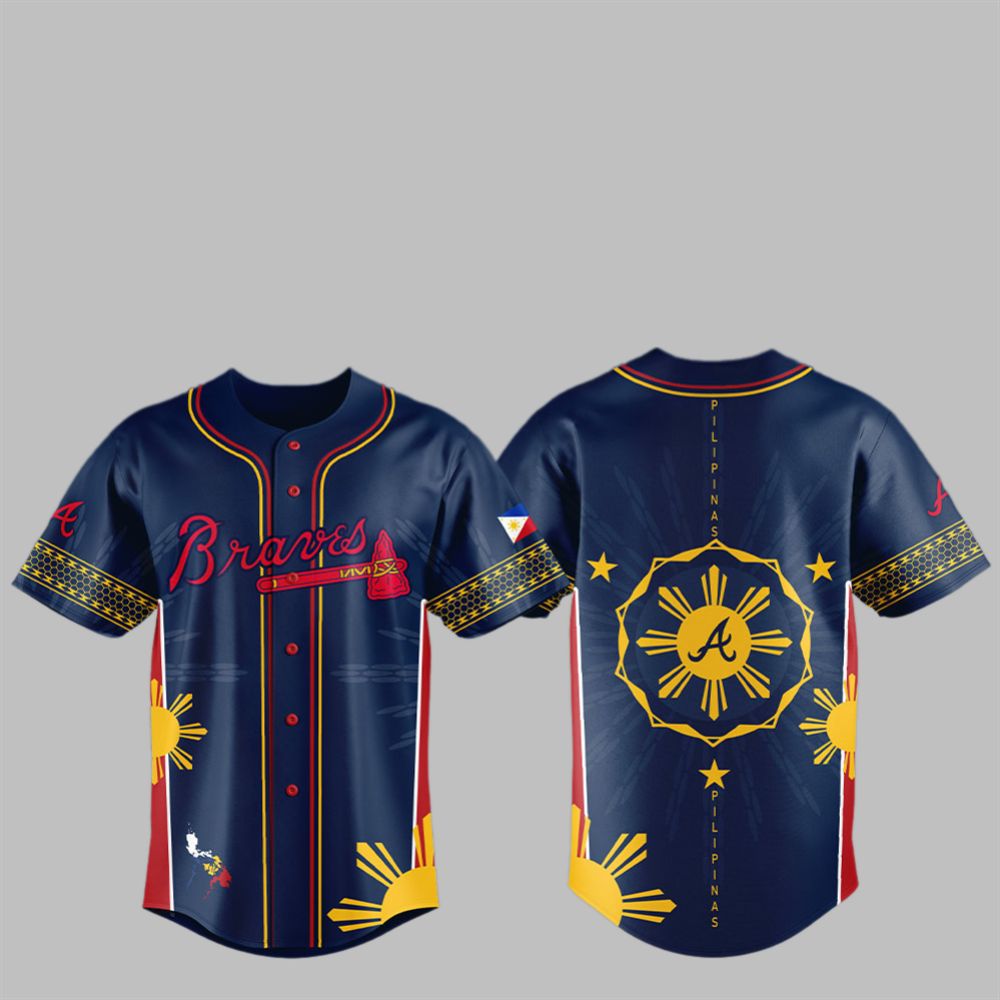 2025 Braves Filipino Heritage Night Jersey - Grishko.com baseball jersey product view 1
