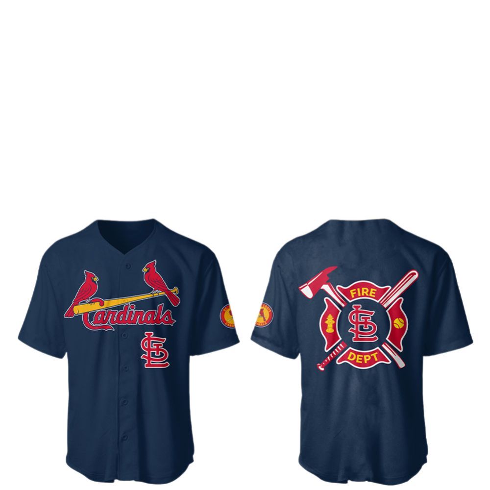 2025 Cardinals Firefighter Appreciation Night Jersey - Grishko.com sports jersey product view 1