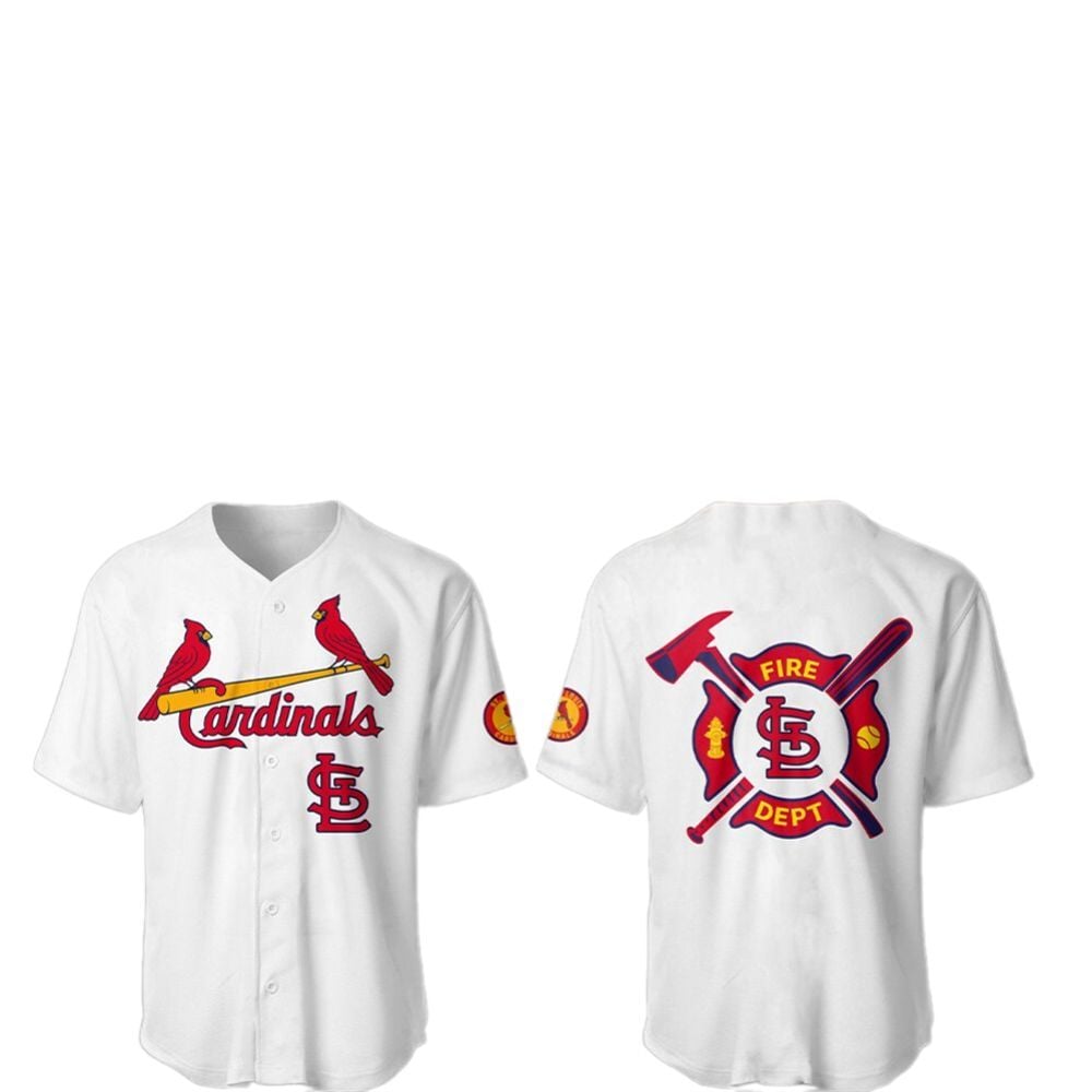 2025 Cardinals Firefighter Appreciation Night Jersey - Grishko.com sports jersey product view 2