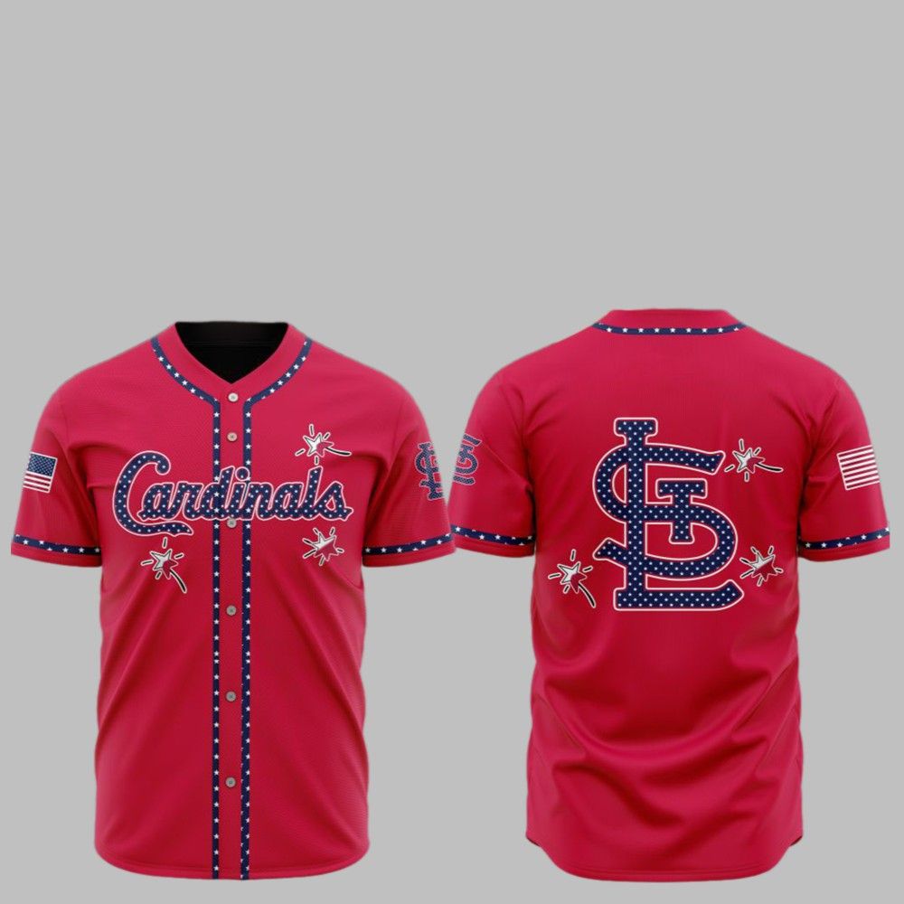 2025 Cardinals Happy Independence Day Baseball Jersey - Grishko.com baseball jersey product view 1
