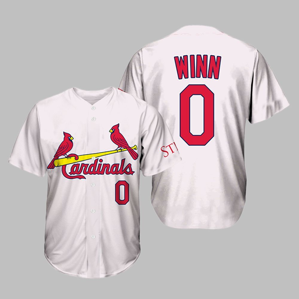 2025 Cardinals Masyn Winn Home White Jersey Giveaway - Grishko.com sports jersey product view 3