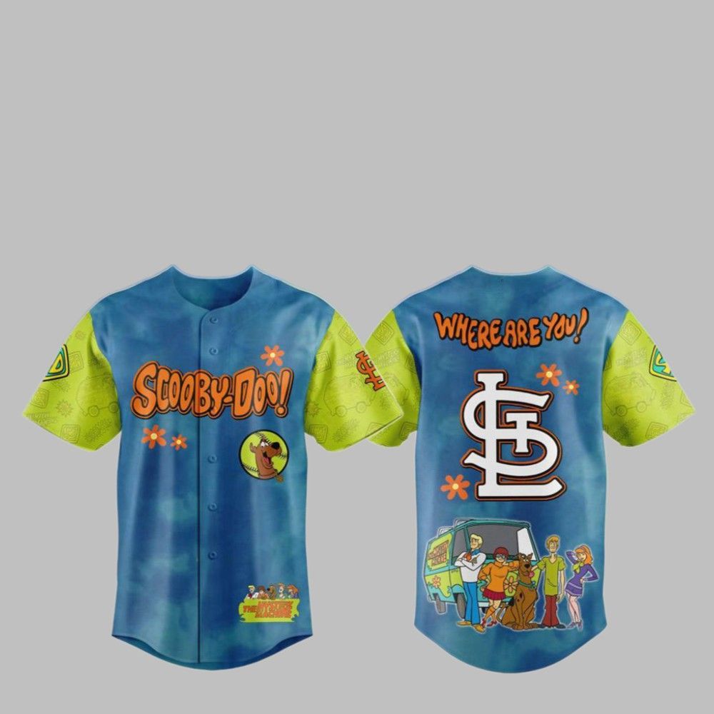 2025 Cardinals Scooby-Doo Baseball Jersey - Grishko.com baseball jersey product view 1